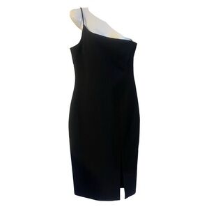 Likely Helena Black One Shoulder Slit Straight Pencil Bodycon Dress Evening wear